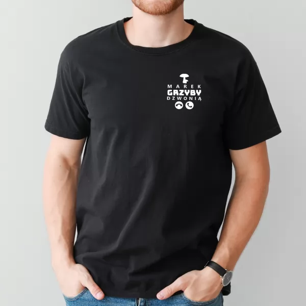 Koszulka z nadrukiem dla grzybiarza Rozmiar XL - Idę na grzyby