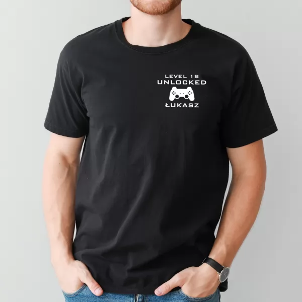 Koszulka męska z nadrukiem dla gracza Rozmiar XL - Następny level