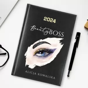Kalendarz 2024 z nadrukiem dla kosmetyczki - Beauty boss