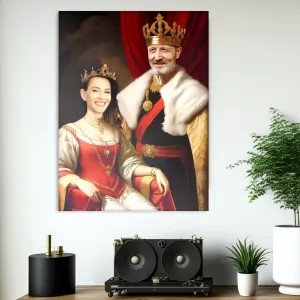 portret królewski ze zdjęcia dla pary
