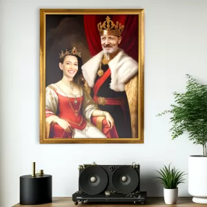 Królewski portret ze zdjęcia (50 x 70 cm) dla pary - Królewski ród
