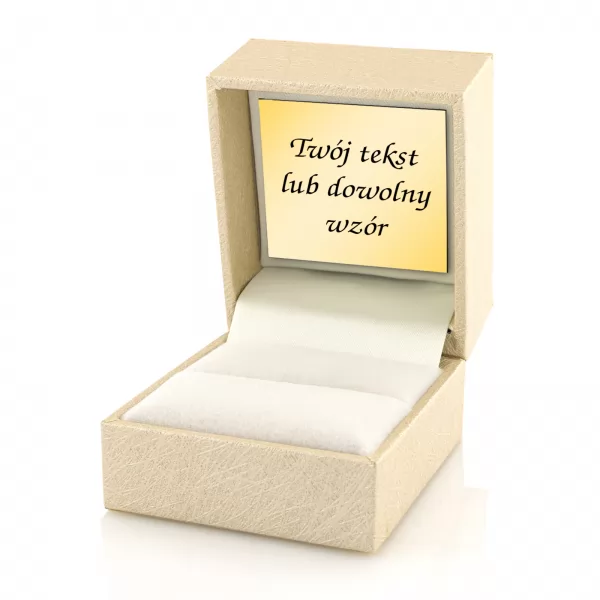 Pudełko na biżuterię z grawerem dedykacji (4,6 x 5,1 x 3,9 cm)