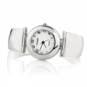 srebrny zegarek na prezent