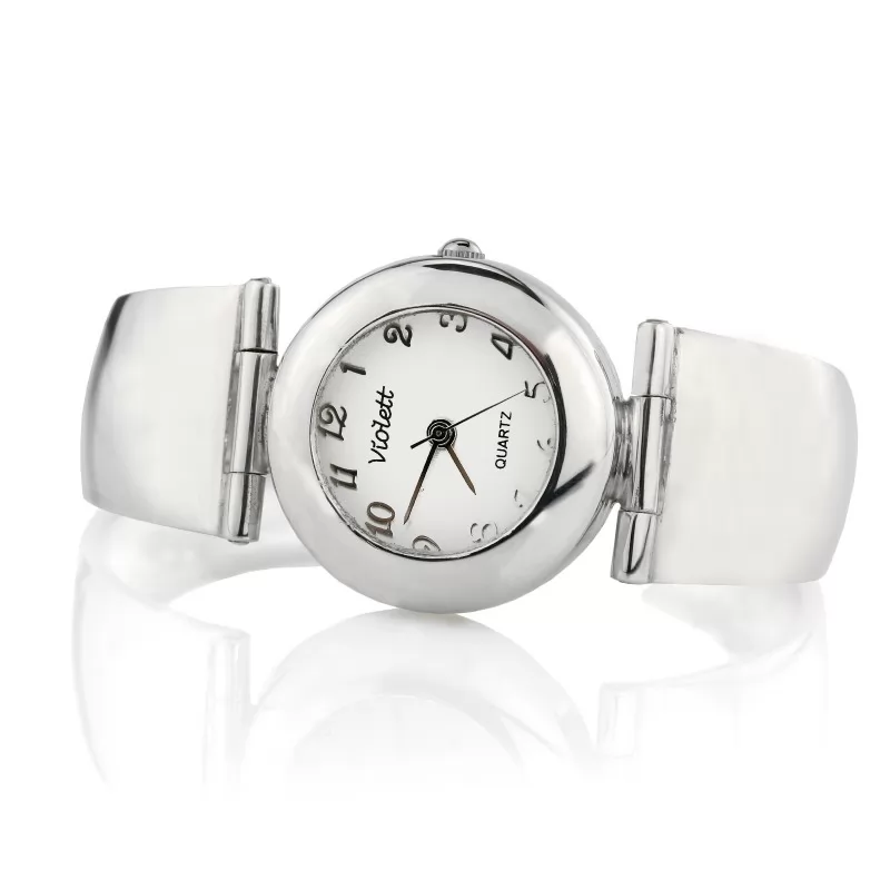 srebrny zegarek na prezent