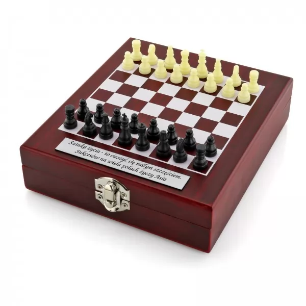 Zestaw: gra szachy i akcesoria do wina z opcją graweru dedykacji