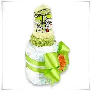 butelka z pampersów na prezent dla niemowlęcia