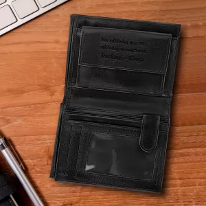 czarny portfel męski na prezent