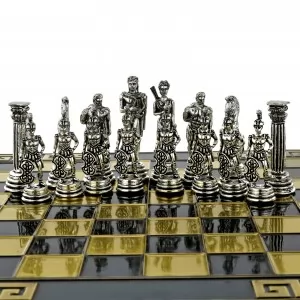 szachy mosiężne do gry z grawerem tekstu