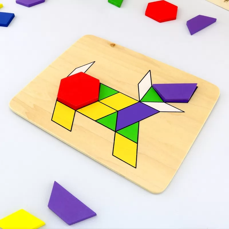 układanka dla dzieci z drewnianych puzzli