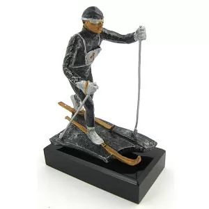 Odlewana statuetka dla narciarzy 
