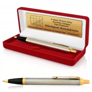długopis parker z grawerem dydykacji 