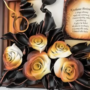 obrazy ze skóry kwiaty na wyjątkowy prezent