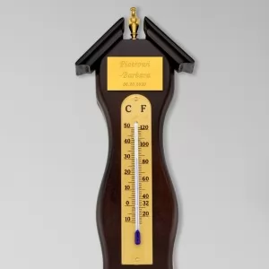 stacja pogody z termometrem i grawerem dedykacji na prezent na rocznicę ślubu