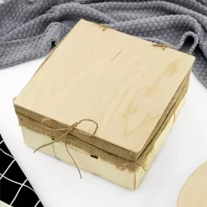 Pudełko drewniane na kubki