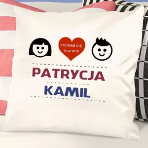 poduszka dla pary z personalizacją