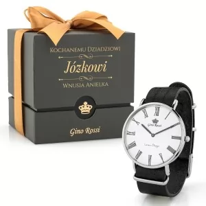 zegarek męski Gino Rossi ze spersonalizowanym opakowaniem dla dziadka