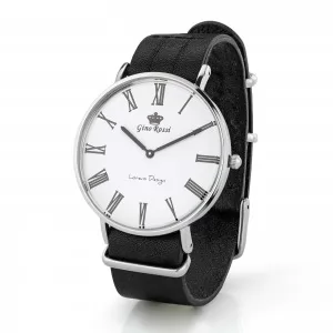 elegancki zegarek na rękę Gino Rossi z czarną bransoletą