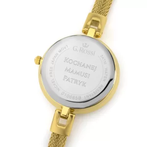 złoty zegarek damski z grawerem