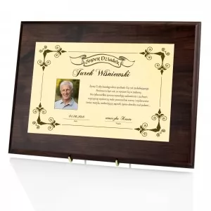 prezent dla dziadka na urodziny certyfikat z nadrukiem