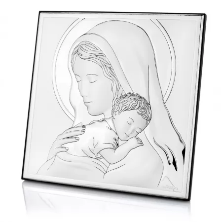Obrazek Matka Boska z Dzieciątkiem - pamiątka chrztu z opcją graweru dedykacji 