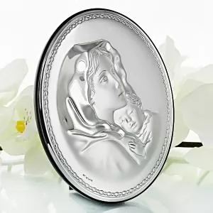 obrazek srebrny z Maryją