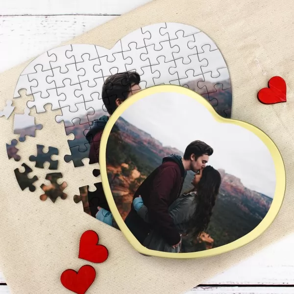 Puzzle w kształcie serca z Waszym zdjęciem -  na walentynki