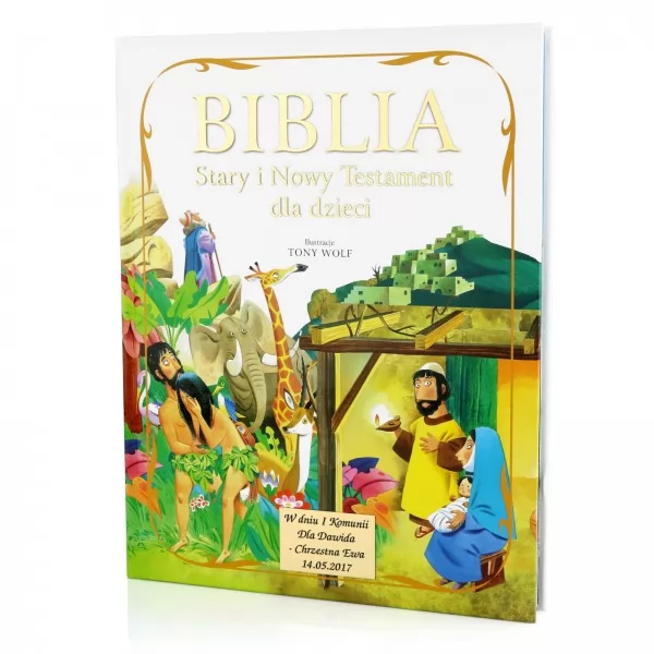 Biblia Stary i Nowy Testament dla Dzieci z opcją grawerowania dedykacji
