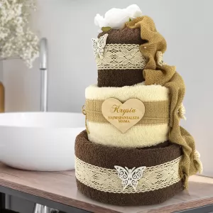 tort z 3 ręczników