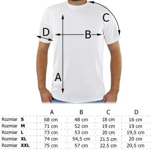 rozmiarówka koszulek termoaktywnych