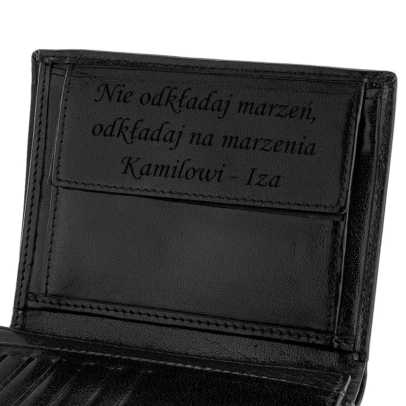 portfel skórzany z personalizacją na święta