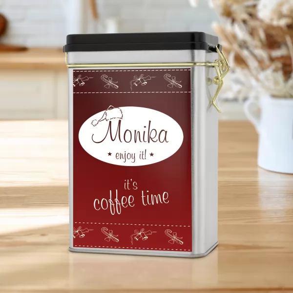 Personalizowana puszka na kawę - prezent na Mikołajki z Twoim tekstem