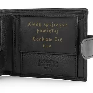 Spersonalizowany czarny portfel Pierre Cardin dla szefa