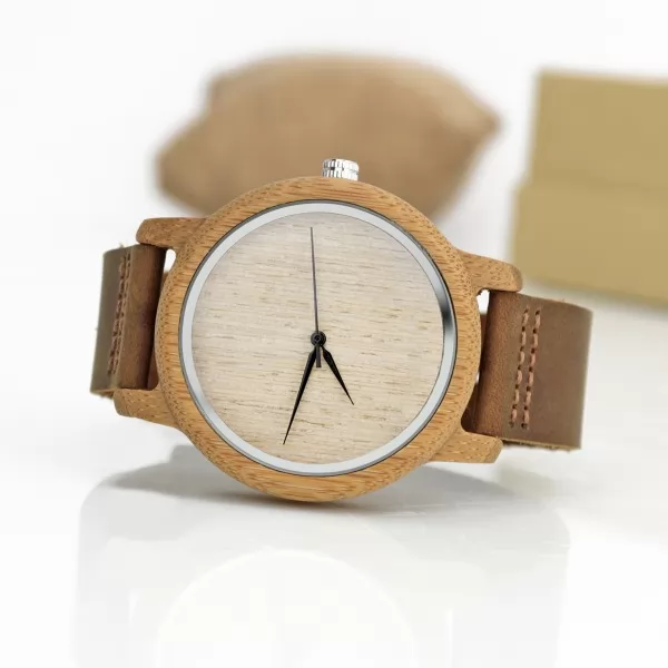 Zegarek z drewna bambusowego z Twoim grawerem dedykacji