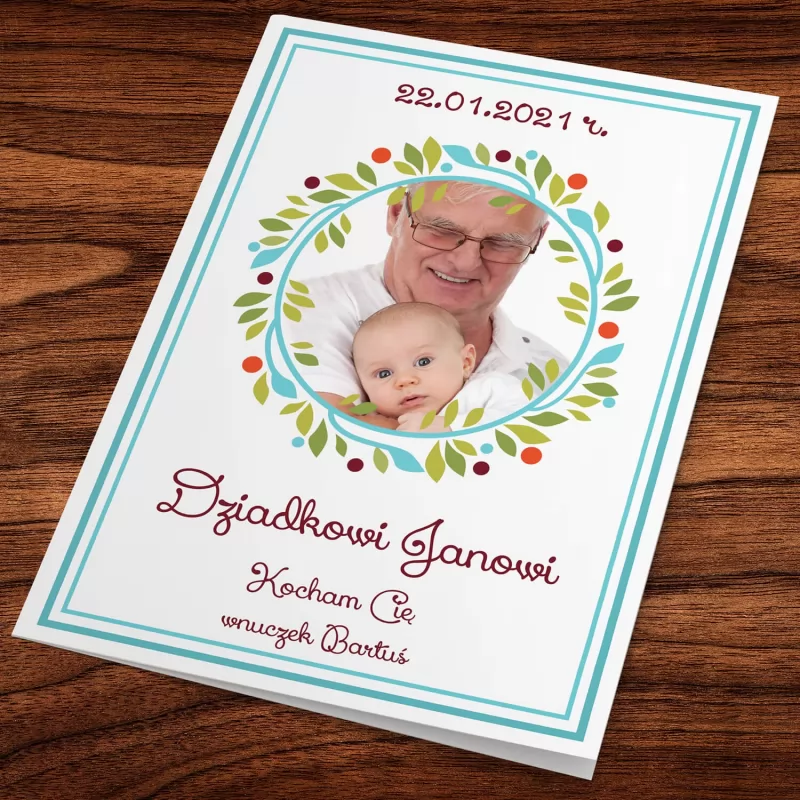 kartka ze zdjęciem na dzień dziadka