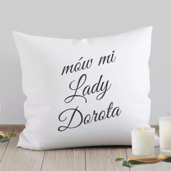 Personalizowana poduszka - Lady + imię 
