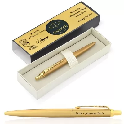 Długopis Parker Jotter WEST GOLD z grawerem na komunię - Kielich
