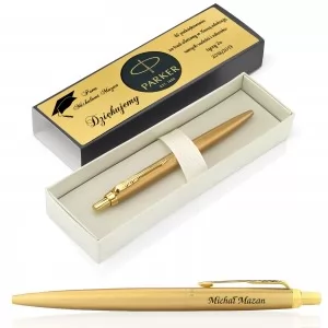 Długopis Parker Jotter West Gold z grawerem na prezent dla nauczyciela