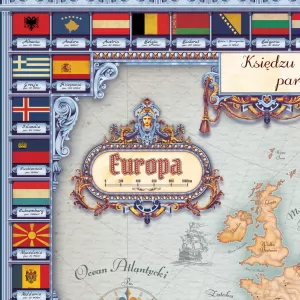 mapa Europy z dedykacją dla księdza