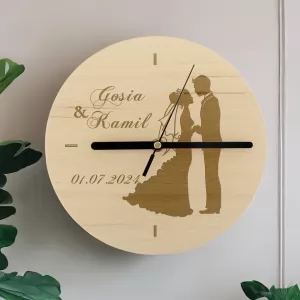 zegar z grawerem na ślub