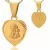 złoty medalik w kształcie serca z grawerem imienia