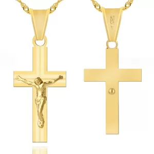 złoty krzyżyk na pamiątkę chrztu