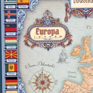 mapa europy z personalizacją na urodziny