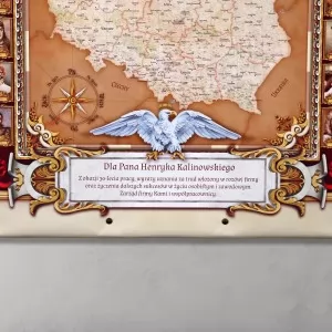 spersonalizowana mapa polski i poczet władców na prezent dla niego