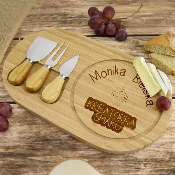 Deska do serwowania sera z grawerem - Kreatorka Smaku