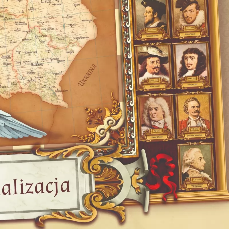 mapa polski na urodziny dla dziadka