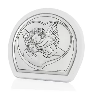 obrazek z aniołem stróżem na prezent dla dziecka na chrzest
