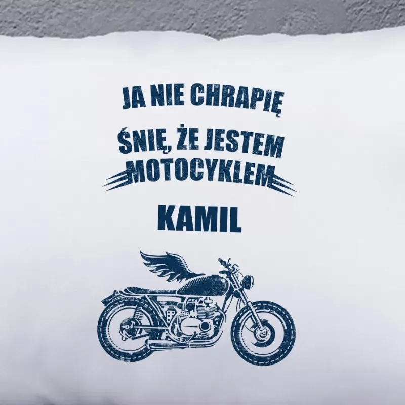 prezent dla motocyklisty poduszka z personalizacją