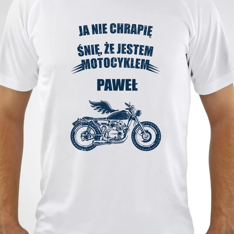 koszulka z nadrukiem imienia na prezent dla motocyklisty