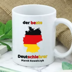 prezent dla nauczyciela niemieckiego kubek z nadrukiem