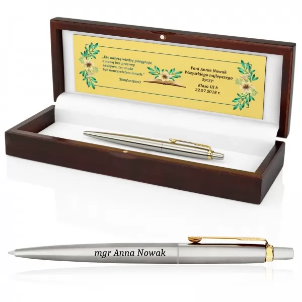 Długopis Parker Jotter GT w drewnianym etui na prezent